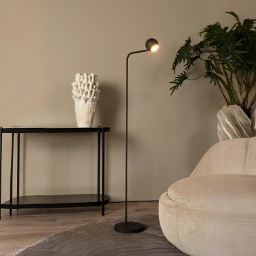Lucide Comet - oplaadbare vloerlamp - 38,1 x 22 x 138 cm - 3 stap dimmer - 3W dimbare LED incl. - zwart