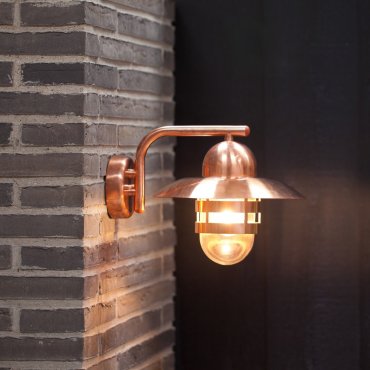 Nordlux Nibe - buiten wandverlichting - 27,5 x 24 cm - IP54 - koper