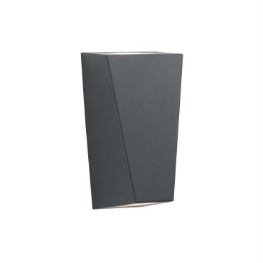 Searchlight Slough - buiten wandverlichting - 12 x 21,5 cm - IP44 - zwart