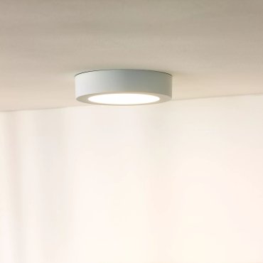 Lucide Brice-Led - plafondverlichting - Ø 18 x 3,9 cm - 11W dimbare LED incl. - IP44 - wit