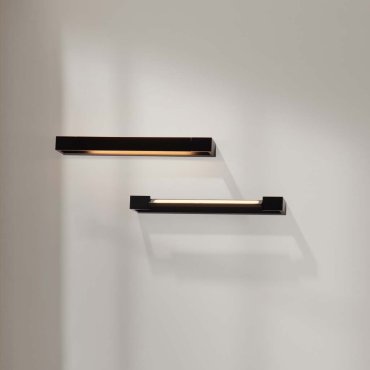 Nova Luce Arga - wandlamp - 45 x 4 x 10 cm - 12W LED incl. - IP44 - zandzwart