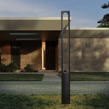 Nova Luce Eta - tuinpaal - 23 x 200 x 12 cm - 21W LED incl. - IP65 - donker antraciet