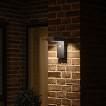 Nordlux Alya Solar - buiten wandverlichting op zonne-energie - 9 x 20 x 20,5 cm - 5W LED incl. - IP44 - zwart