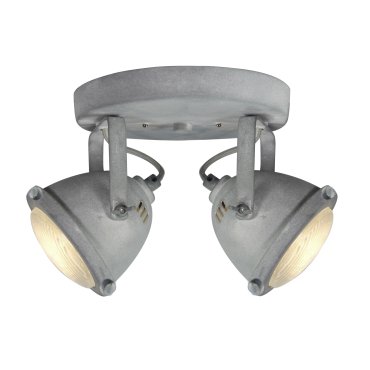 SHOWROOMMODEL - Brilliant Carmen - opbouwspot 2L - Ø 28 x 18,5 cm - 2 x 4W LED incl. - betongrijs