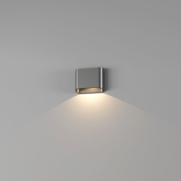 Artdelight Diaz 1L - wandverlichting - 14,5 x 12 x 3,8 cm - 6W LED incl. - IP54 - geborsteld metal