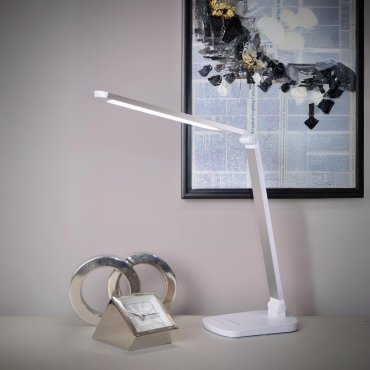 Lucide Vario - tafellamp - 51,5 x 13,5 x 39,4 cm - 8W dimbare LED incl. - wit