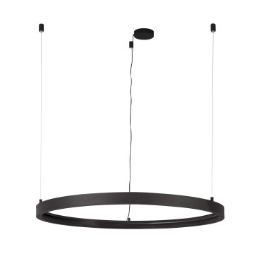 Nova Luce Loop 02 - rond magnetisch pendel profiel - Ø 120 x 120 cm - zwart