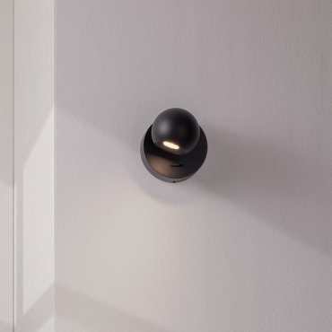 Nova Luce Sfera - wandlamp - Ø 9 x 11 cm - 6W LED incl. - zandzwart