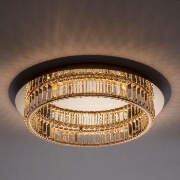 Nova Luce Aurelia - plafondlamp - Ø 50 x 12 cm - 29W dimbare LED incl. - goud