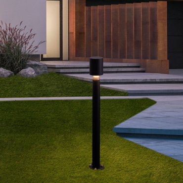 Nova Luce Brot - tuinpaal - Ø 9 x 59,5 cm - 6W LED incl. - IP65 - zandzwart