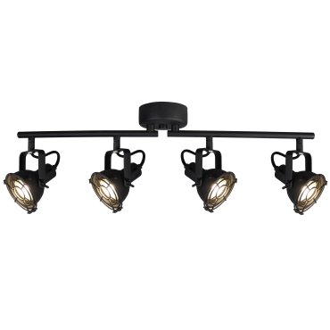 SHOWROOMMODEL - Brilliant Jesper - opbouwspot 4L - 68 x 15 x 19,5 cm - 4 x 4W LED incl. - zwart korund