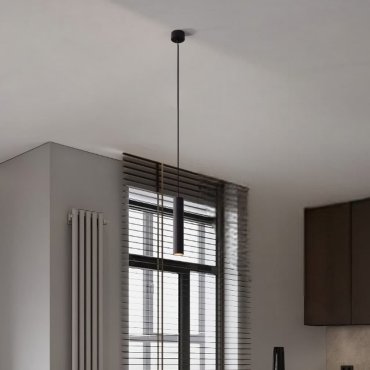 Nova Luce Comet - hanglamp - Ø 4 x 200 cm - zandzwart