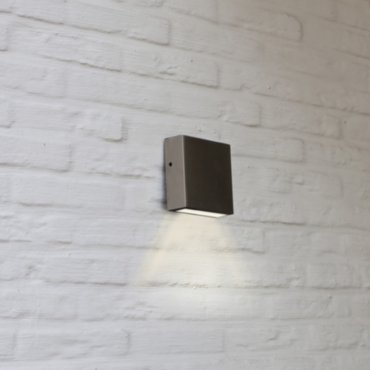 Lutec Gemini XF - wandverlichting - 11 x 3,8 x 11 - 9,5W LED incl. - IP54 - roestvrij staal - wit