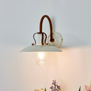 Lucide Romer - wandverlichting - 24 x 32 x 21 cm - crème, roest