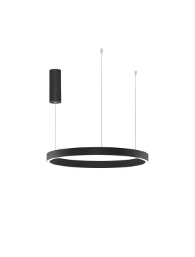 Nova Luce Elowen - hanglamp - Ø 80 x 150 cm - 77W dimbare LED incl. - zwart