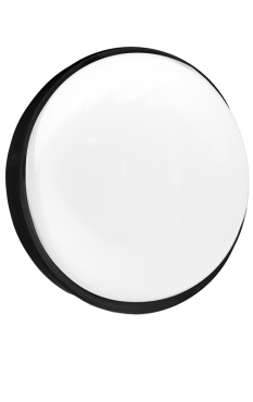 Century Italia Simply - wand/plafondlamp - Ø 22 x 6,9 cm - 24W LED incl. - IP65 - zwart