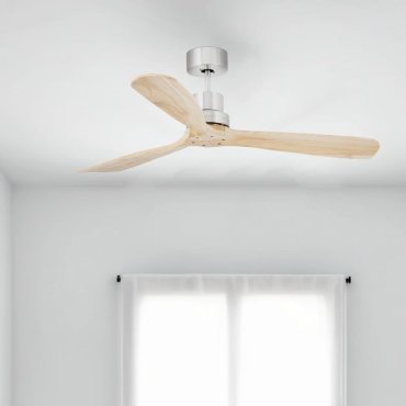 Faro Lantau L - plafondventilator - Ø 132 cm - mat nikkel en den