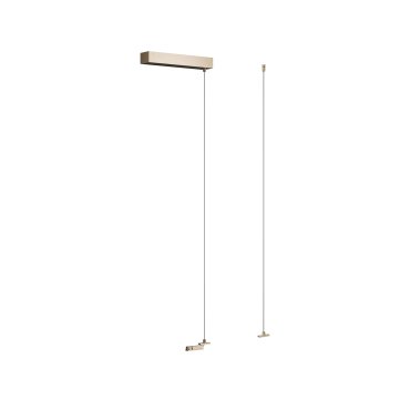 Lucide Linial - magnetisch railsysteem - ophangkabelset met plafondplaat - 30 x 8 x 200 cm - champagne