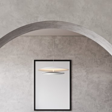 Nova Luce Olos - hanglamp - Ø 50 x 120 cm - 37W dimbare LED incl. - zandwit en chroom spiegel
