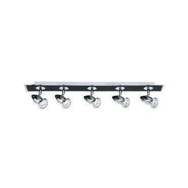 Searchlight Comet - opbouwspot 5L - 80 x 9 x 12 cm - zwart en chroom