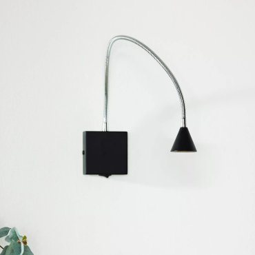 Lucide Buddy - wandverlichting - 8 x 8 x 60 cm - 3W LED incl. - zwart