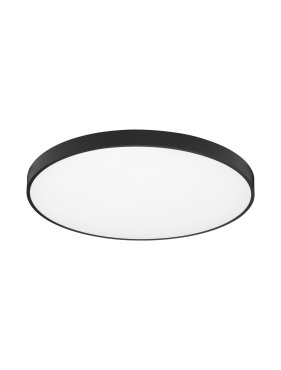 Nova Luce Perfect Profile - plafondlamp - Ø 80 x 10 cm - 80W dimbare LED incl. - zwart