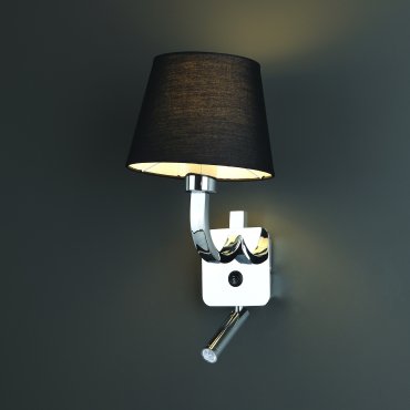 Maxlight Denver - wandverlichting - 24 x 22 x 33 cm - chroom