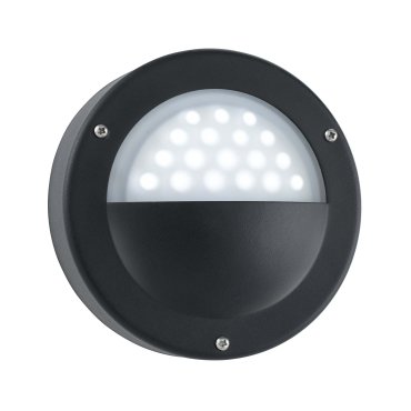 Searchlight Cardiff - buiten wandverlichting - 14 x 14 cm - 3W LED incl. - IP44 - zwart