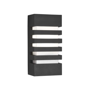 Searchlight Cardiff - buiten wandverlichting - 12 x 24,5 cm - IP54 - donkergrijs