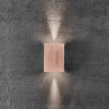 Nordlux Fold - buiten wandverlichting - 10,6 x 4,5 x 14,9 cm - 2 x 3,5W LED inc. - IP54 - koper