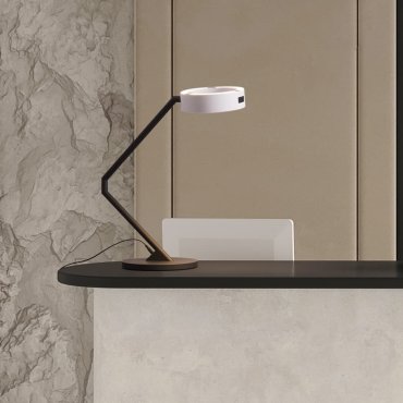 Nova Luce Afi - tafellamp - Ø 25 x 57 cm - 23W dimbare LED incl. - wit