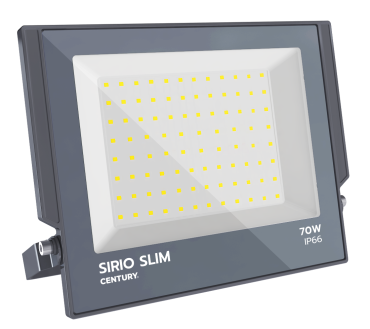 Century Italia Sirio Slim - verstraler - 27 x 2,9 x 23 cm - 70W LED incl. - IP66 - grijs