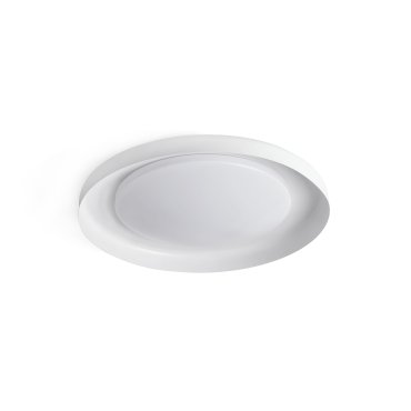 Faro Dolme - plafondverlichting - Ø 40 x 7 cm - 24W LED incl. - mat wit