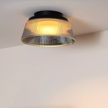 Lucide Vixi - plafondlamp - Ø 35 x 17,5 cm - 17,6W dimbare LED incl. - gerookt