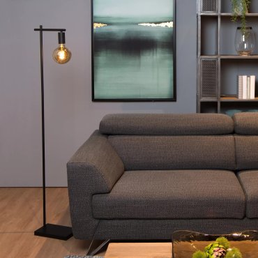 Lucide Leanne - staanlamp - 15 x 26 x 152 cm - zwart