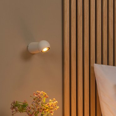 Lucide Ipsos - buiten wandlamp - Ø 6 x 15 cm - 6W LED incl. - IP54 - wit