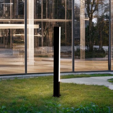 Nova Luce Stor - tuinpaal - 8 x 100 x 12 cm - 17W LED incl. - IP65 - zandzwart