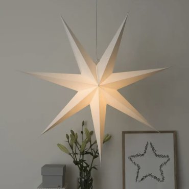 Konstsmide kerstverlichting - papieren 7-ster - 78 x 13,5 x 78 cm - wit