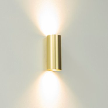 Artdelight Roulo2 - wandverlichting -  Ø 6,5 x 15,4 cm - mat goud