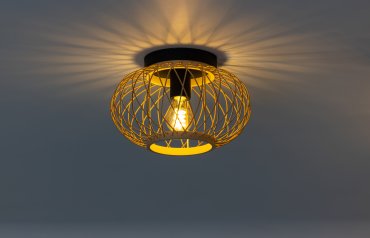 ETH Norah - plafondlamp - Ø 30 x 25 cm - lichtbruin