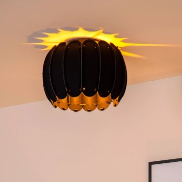 Lucide Spencer - plafondlamp - Ø 30 x 19,5 cm - zwart