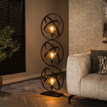 Vico Galaxy - vloerlamp - 155 cm - zwart
