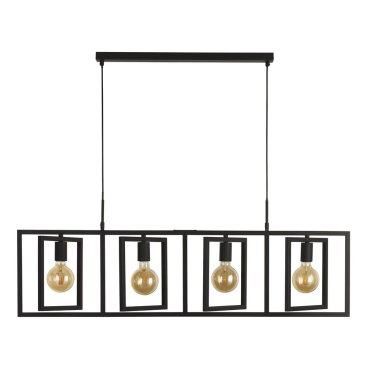 Searchlight Plaza - hanglamp - 114 x 150 cm - mat zwart