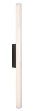Maxlight Fayette - opbouw wandlamp - 12 x 6 x 91 cm - 18W LED incl. - IP44 - zwart