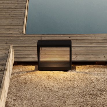Nova Luce Cosmic - tuinpaal - 23 x 20 x 8,6 cm - 8W LED incl. - IP65 - donker antraciet