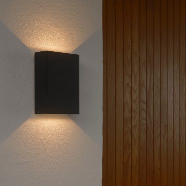 Nordlux Fold 10 - buiten wandverlichting - 10,6 x 14,9 x 4,5 cm - 2 x 3,75W LED incl. - IP54 - zwart