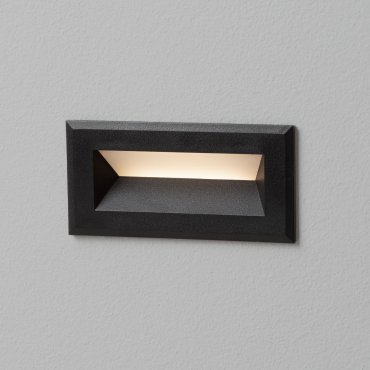 Nova Luce Vivion - inbouw wandverlichting - 10 x 5 x 6,5 cm - 1W LED incl. - IP54 - zandzwart
