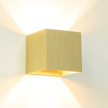 Artdelight Gymm - wandverlichting - 10 x 10 x 10 cm - mat goud