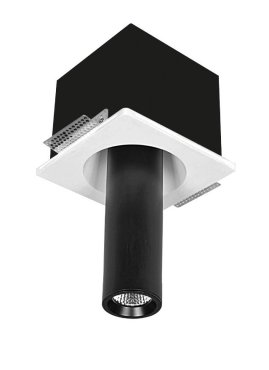 Nova Luce Giacomo - inbouwspot - 155 x 155 mm, 158 x 158 mm inbouwmaat - zwart