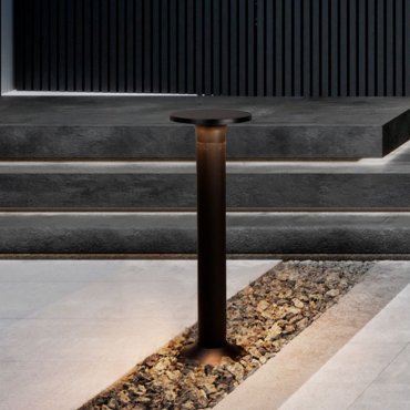 Nova Luce Tower - tuinpaal - Ø 16 x 52 cm - 8W LED incl. - IP65 - zandzwart